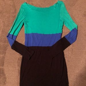 *6 for $10!* Color Block Striped Mini Bodycon Dress Longsleeve